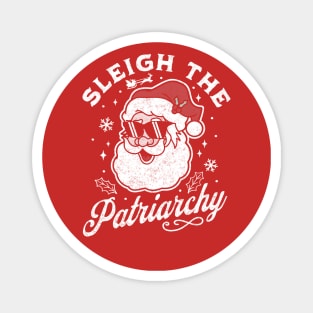 Sleigh The Patriarchy Santa Feminist Feminism Ugly Christmas Magnet